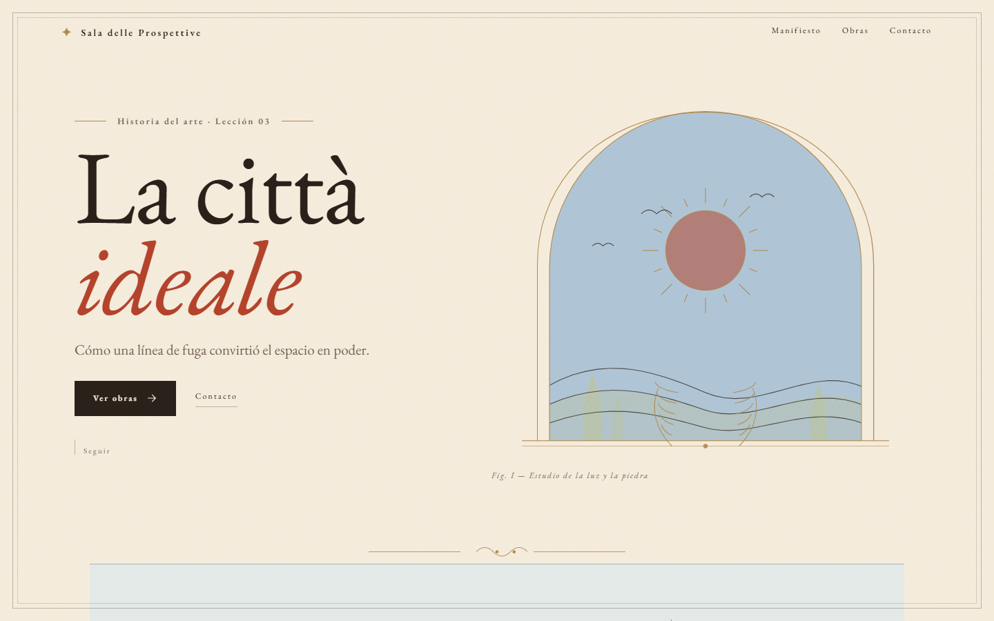 La città ideale, lección de perspectiva