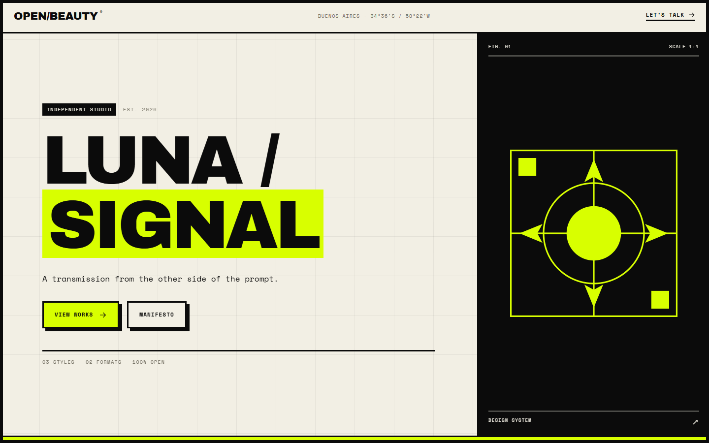 Página LUNA / SIGNAL generada por Luna 6 Max